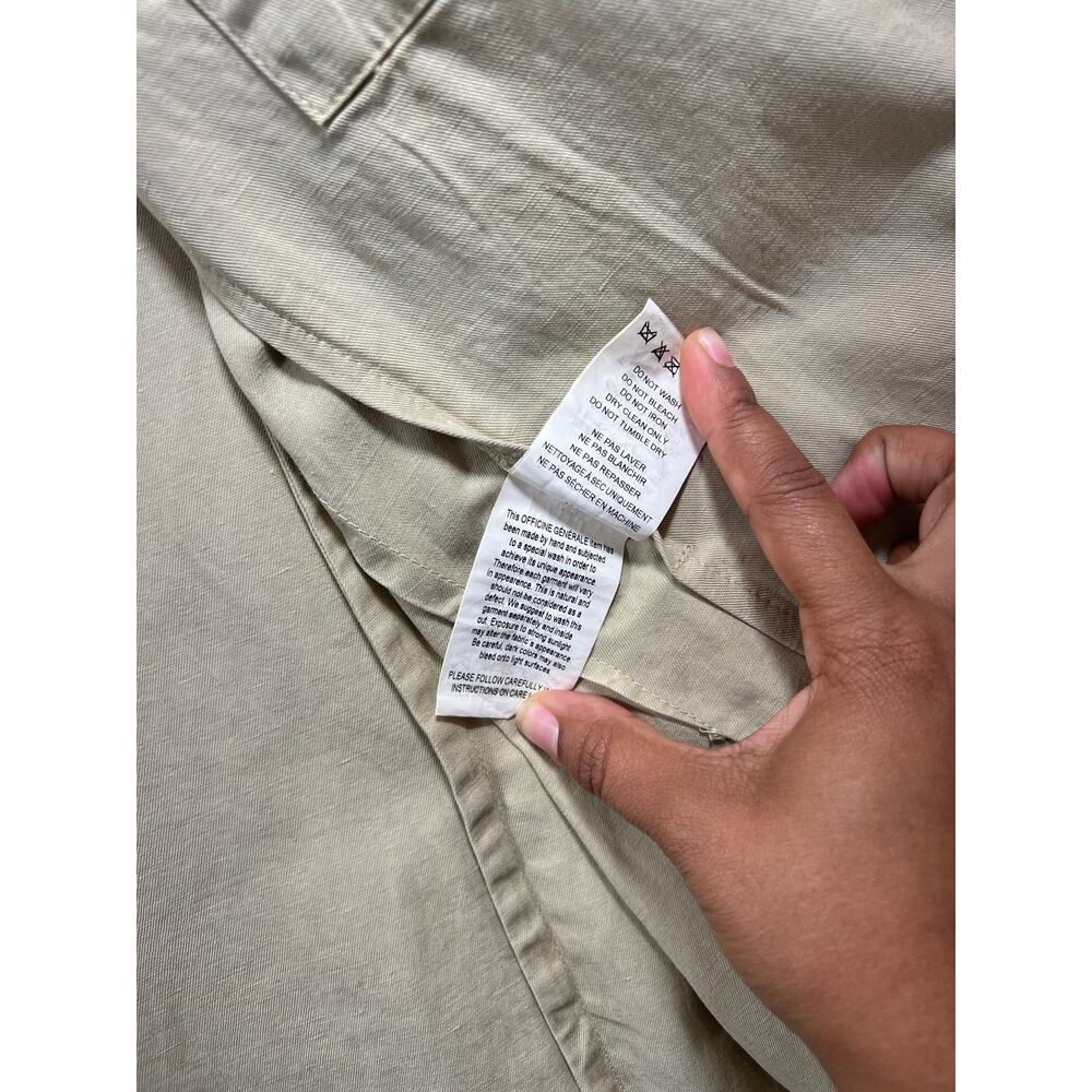 Officine Generale Beige Armie Garment Dyed Linen Blazer Jacket Sport Coat Men 46 - Picture 13 of 15